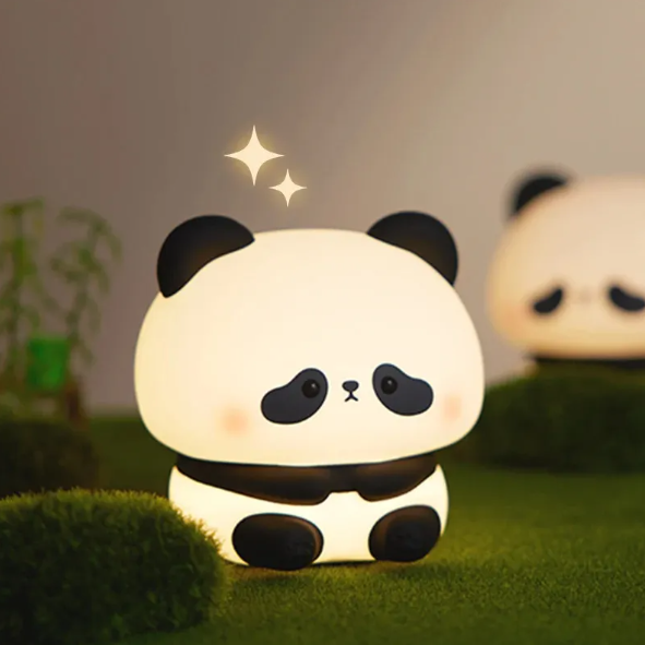 Cute Panda LED Night Lamp — Silicone Touch Sensor, USB Rechargeable