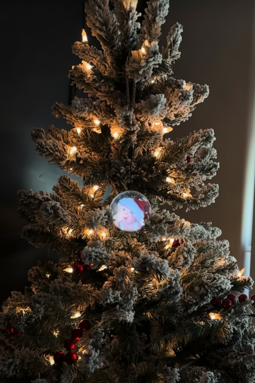 Orb da Memória™ pendurada em árvore de Natal