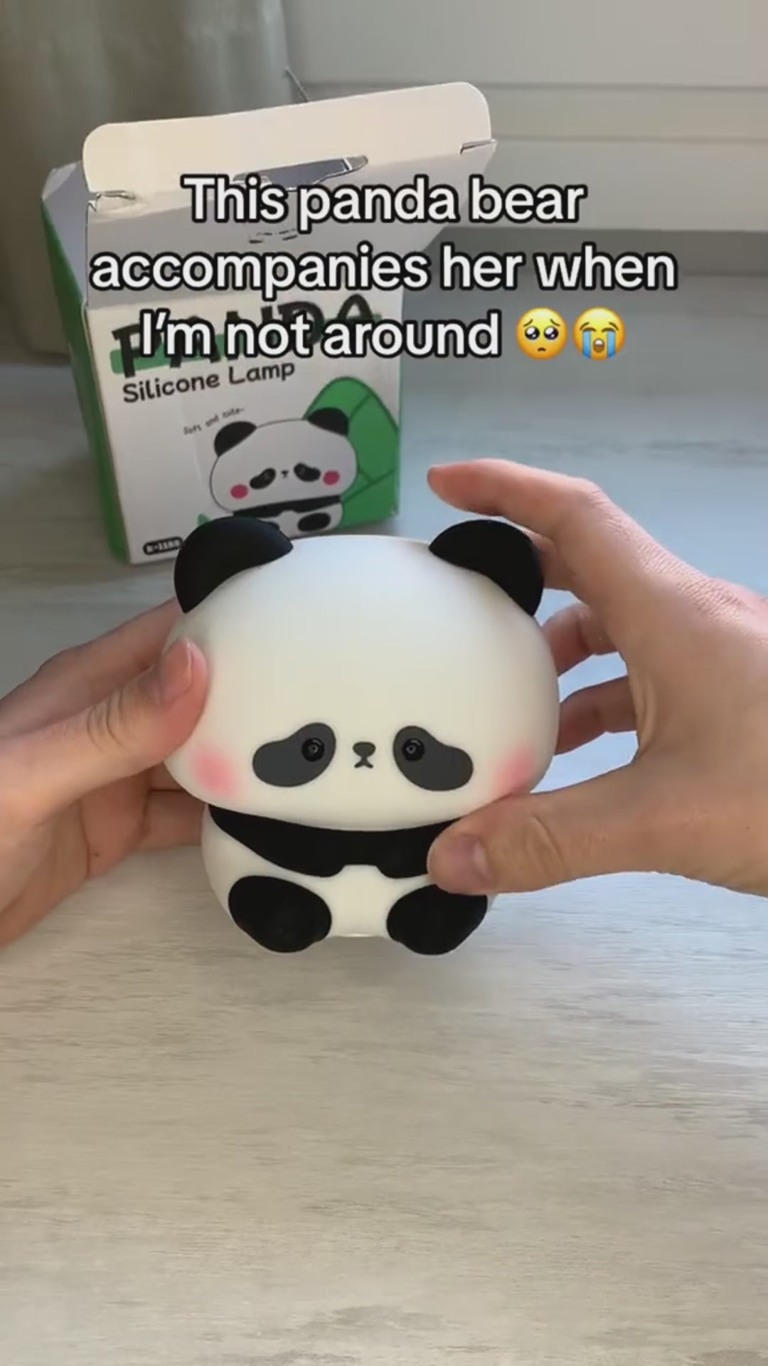Cute Panda LED Night Lamp — Silicone Touch Sensor, USB Rechargeable
