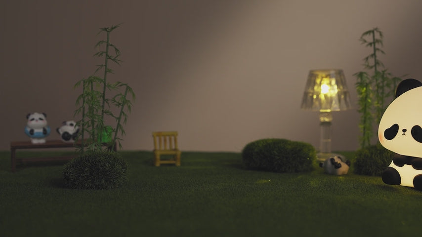 Cute Panda LED Night Lamp — Silicone Touch Sensor, USB Rechargeable